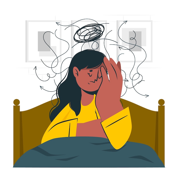 Vettore gratuito illustrazione del concetto di pensiero eccessivo