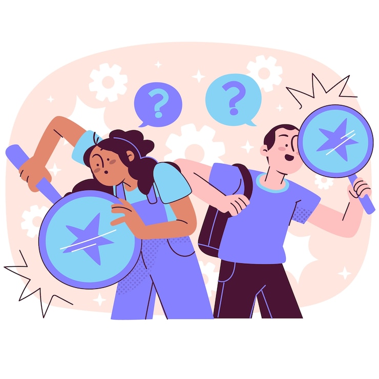 Vettore gratuito illustrazione del concetto di persone di curiosità