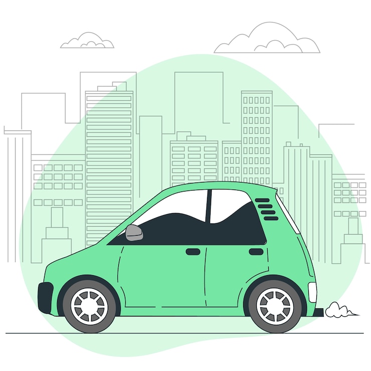 Vettore gratuito illustrazione del concetto di piccola auto