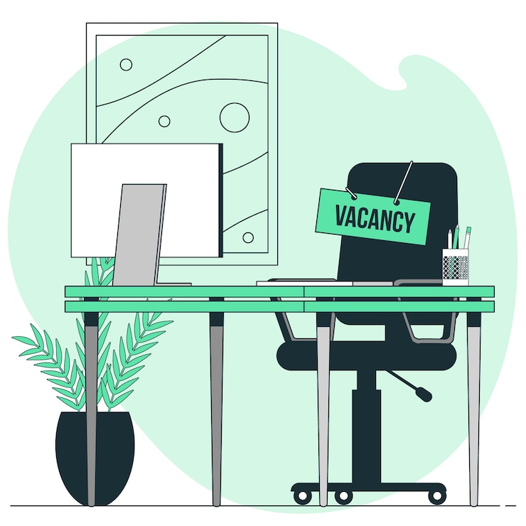 Vettore gratuito illustrazione del concetto di posto vacante