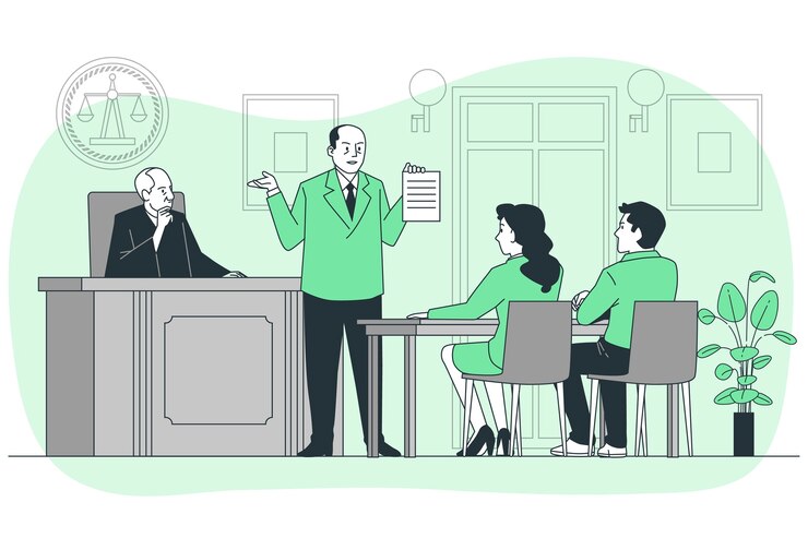 Vettore gratuito illustrazione del concetto di procuratore