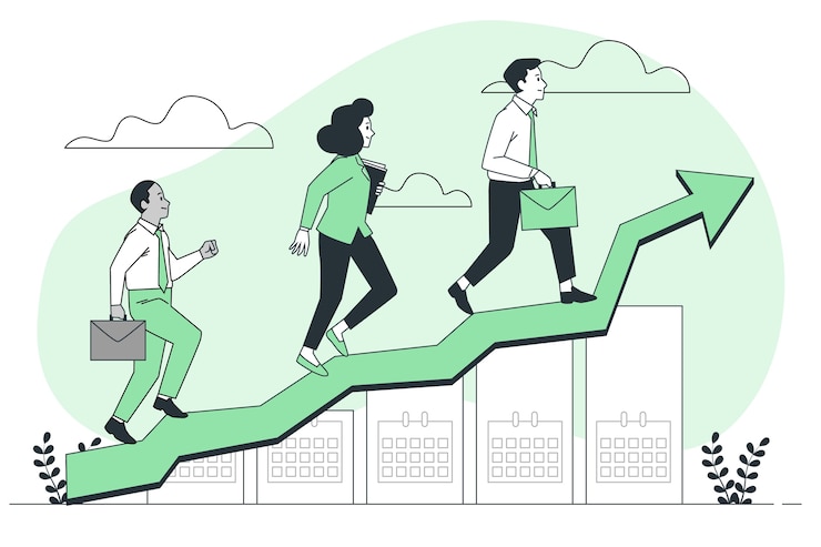 Vettore gratuito illustrazione del concetto di promozione del lavoro