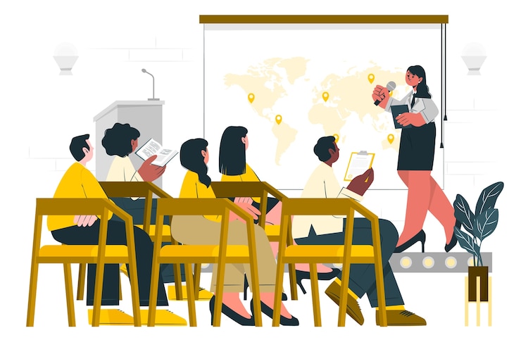Vettore gratuito illustrazione del concetto di pubblico