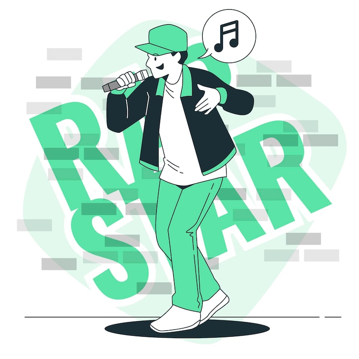 Vettore gratuito illustrazione del concetto di rapper