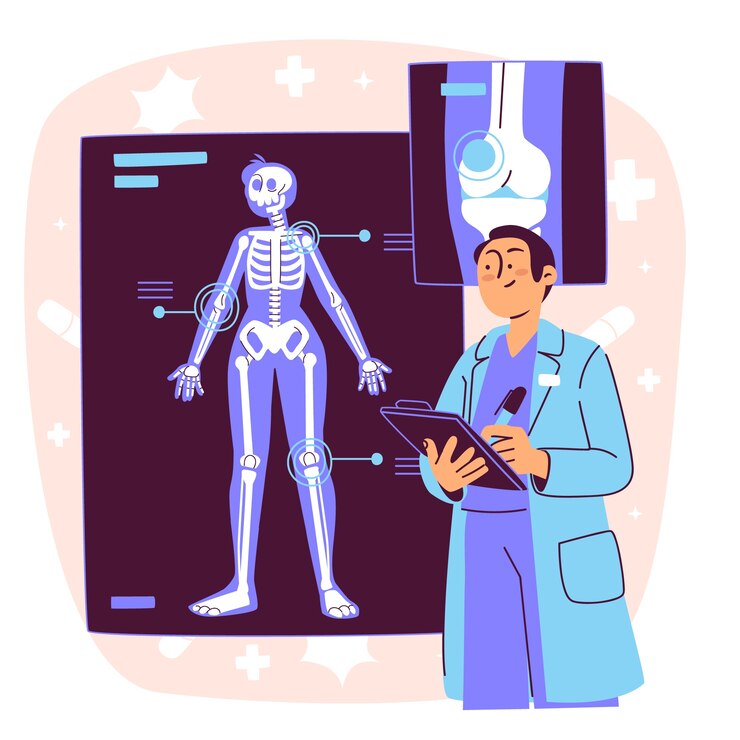 Vettore gratuito illustrazione del concetto di reumatologia