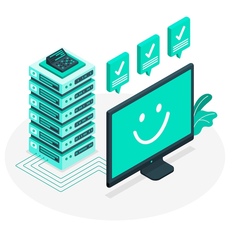Vettore gratuito illustrazione del concetto di stato del server