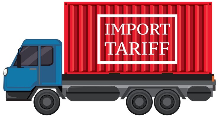 Vettore gratuito illustrazione del concetto di tariffa all'importazione