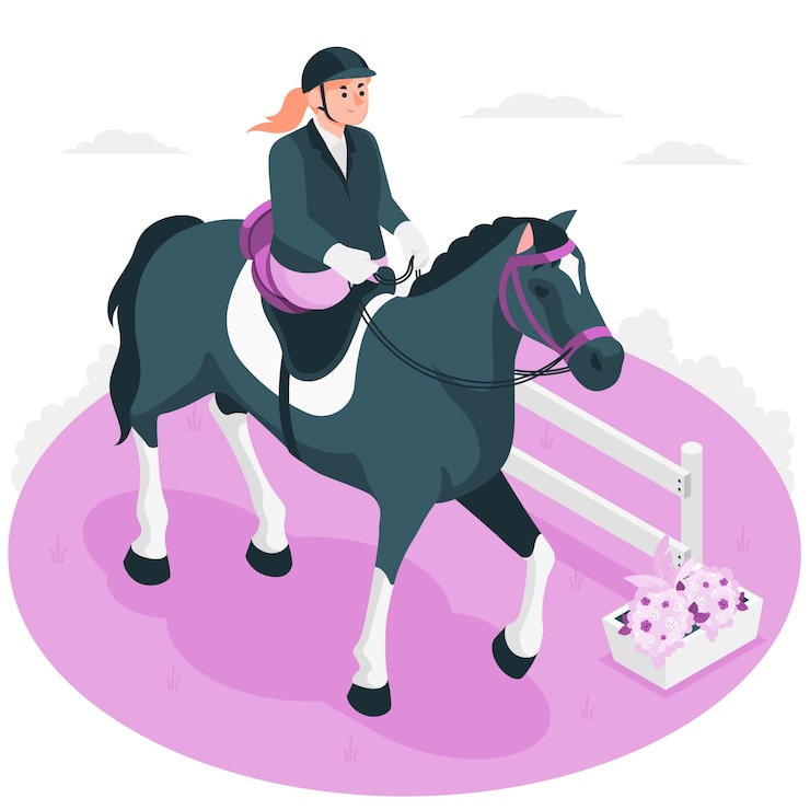 Vettore gratuito illustrazione del concetto equestre paralimpico