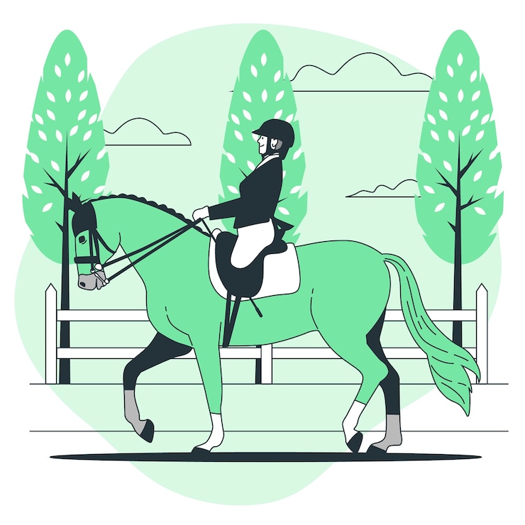 Vettore gratuito illustrazione del concetto equestre paralimpico