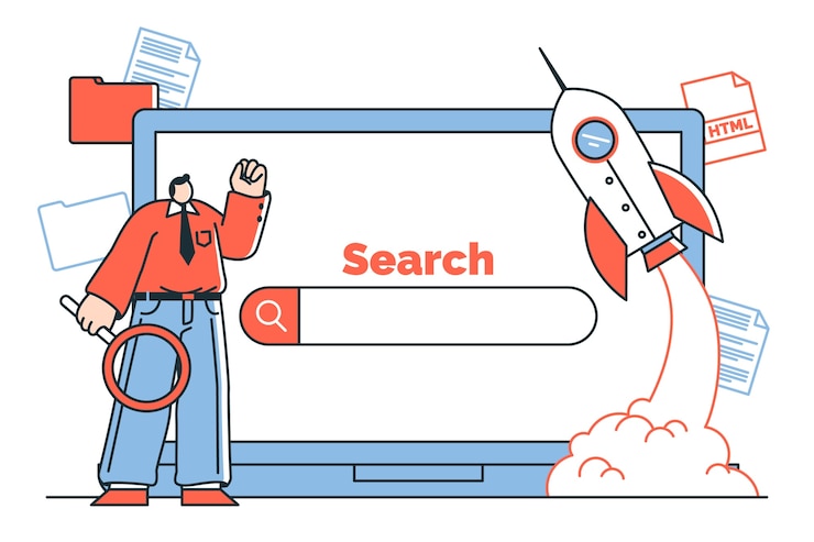 Vettore gratuito illustrazione del concetto seo