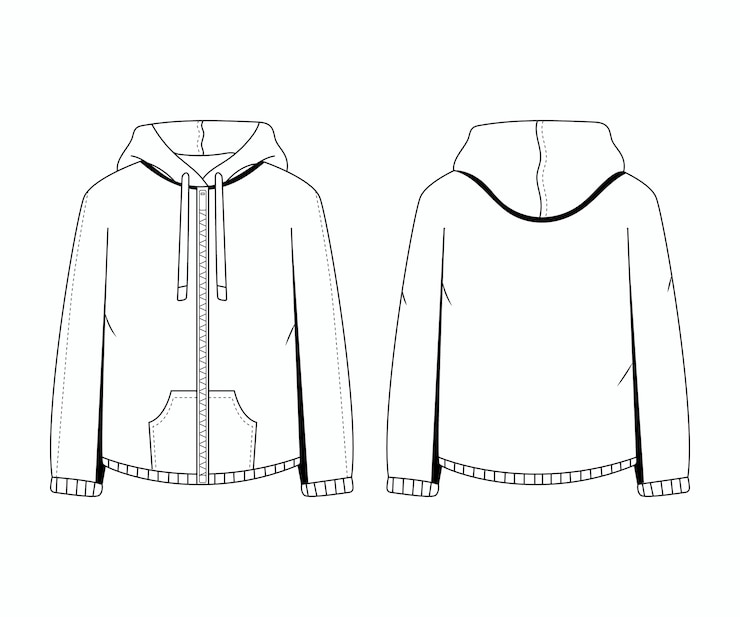 Vettore gratuito illustrazione del contorno del cappuccio disegnato a mano