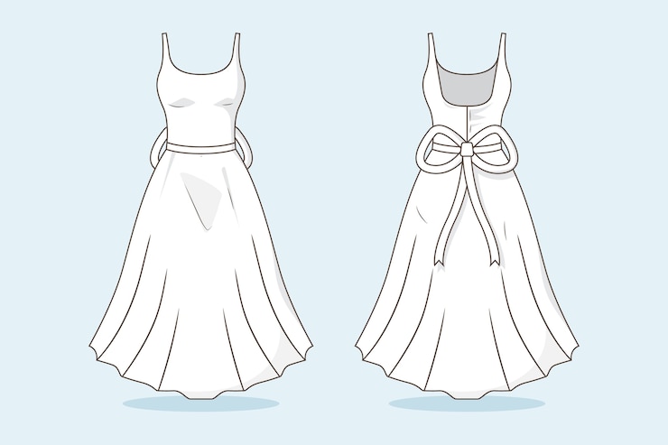 Vettore gratuito illustrazione del contorno del vestito disegnato a mano