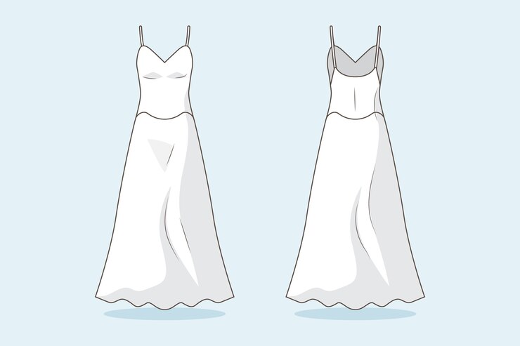 Vettore gratuito illustrazione del contorno del vestito disegnato a mano