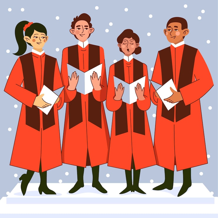 Vettore gratuito illustrazione del coro gospel