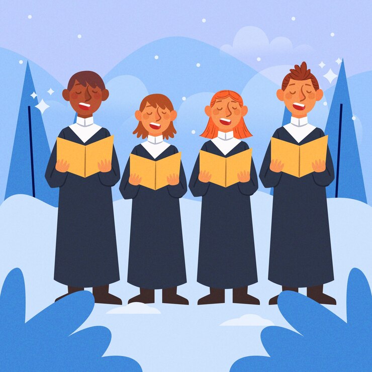 Vettore gratuito illustrazione del coro gospel
