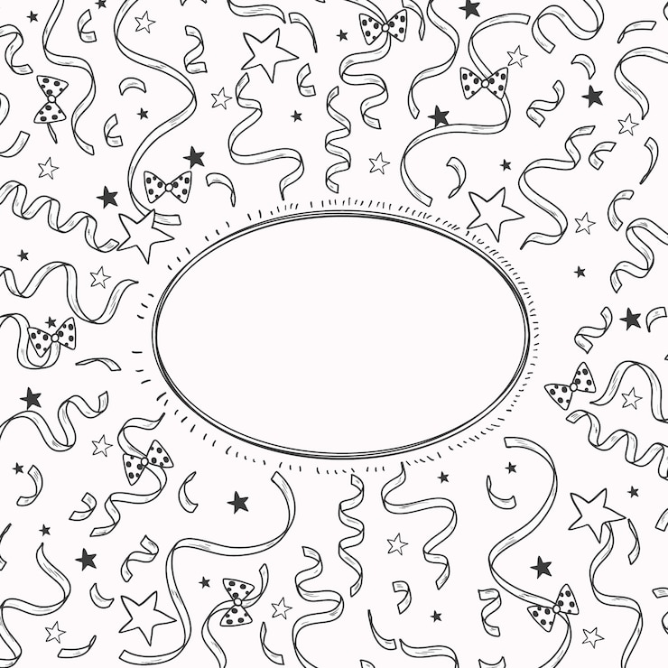 Vettore gratuito illustrazione del disegno dei coriandoli disegnati a mano