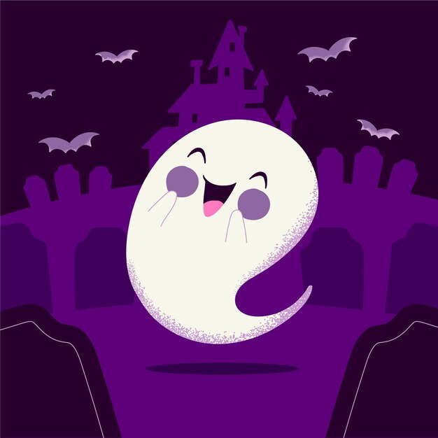 Illustrazione del fantasma di Halloween disegnata a mano