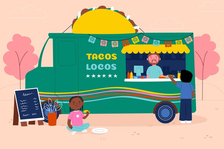 Vettore gratuito illustrazione del festival del cibo design piatto