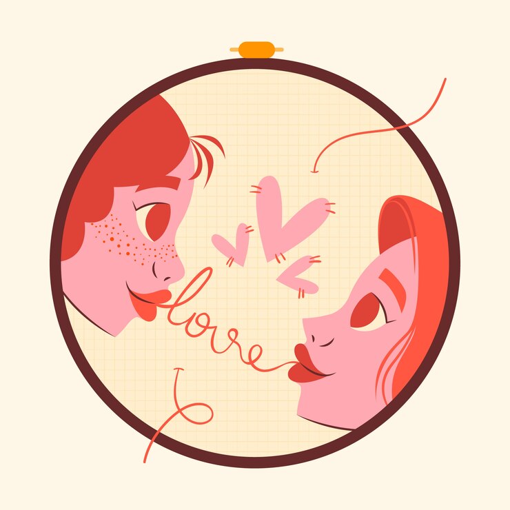 Vettore gratuito illustrazione del filo rosso disegnata a mano