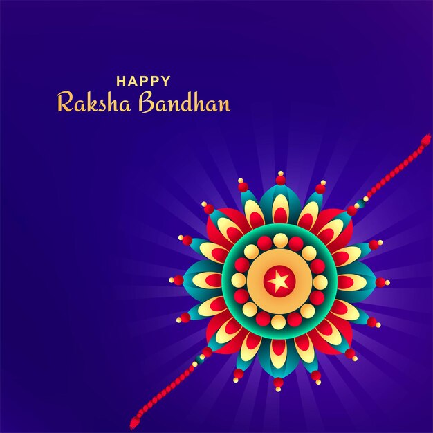 Illustrazione del fondo della cartolina d'auguri di raksha bandhan