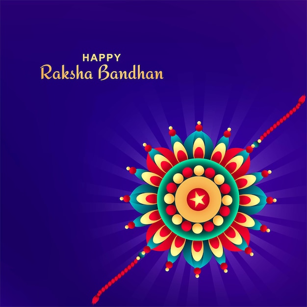 Illustrazione del fondo della cartolina d'auguri di raksha bandhan