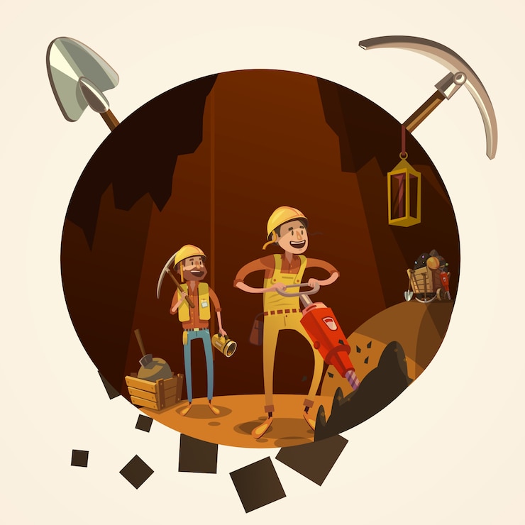 Vettore gratuito illustrazione del fumetto di data mining