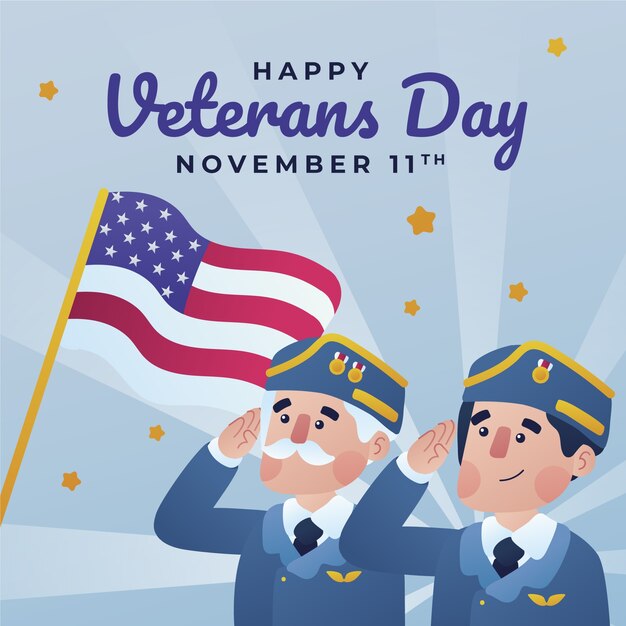 Illustrazione del giorno dei veterani di gradiente