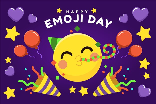 Illustrazione del giorno del mondo piatto emoji