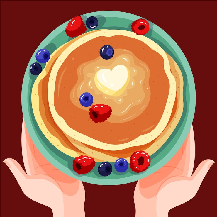Vettore gratuito illustrazione del giorno del pancake piatto