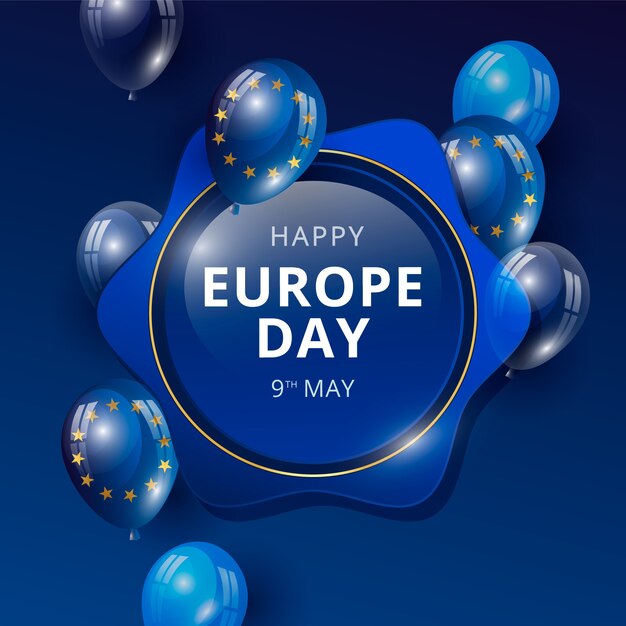 Illustrazione del giorno dell'europa sfumata