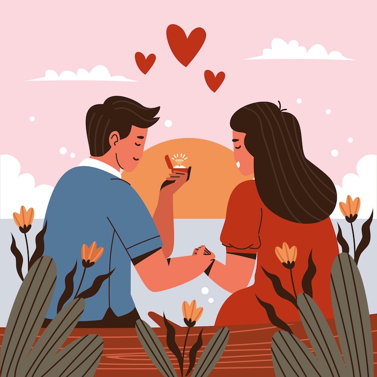 Vettore gratuito illustrazione del giorno della proposta piatta