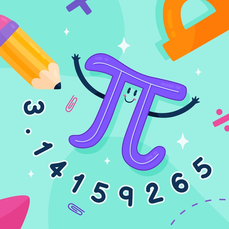 Vettore gratuito illustrazione del giorno pi disegnata a mano