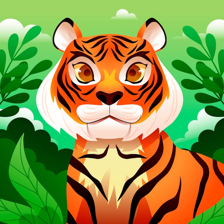 Vettore gratuito illustrazione del gradiente per la giornata internazionale della tigre