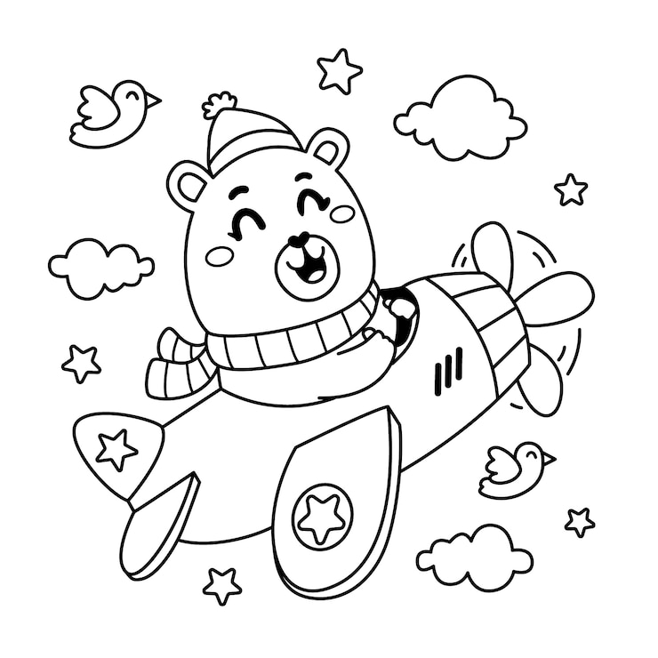Vettore gratuito illustrazione del libro da colorare kawaii disegnata a mano