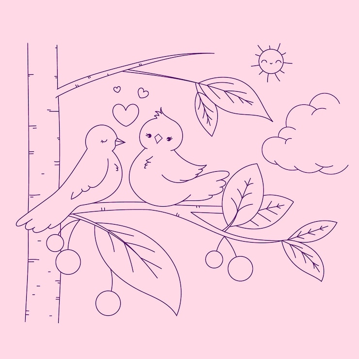 Vettore gratuito illustrazione del libro da colorare kawaii disegnata a mano