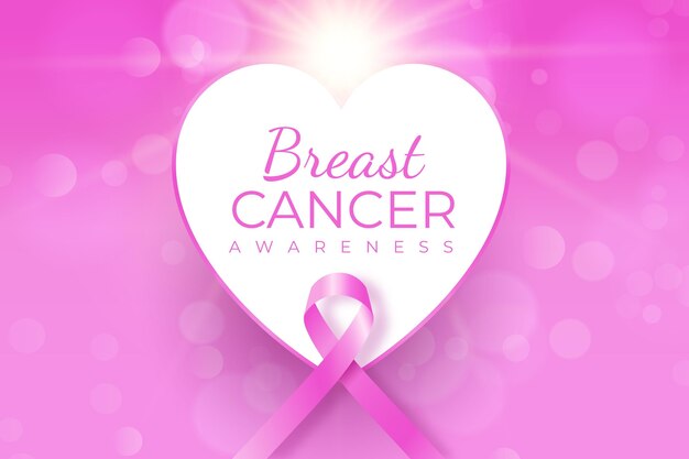 Illustrazione del mese di consapevolezza del cancro al seno sfumato