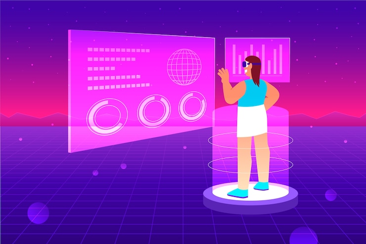 Vettore gratuito illustrazione del metaverso di design piatto disegnato a mano