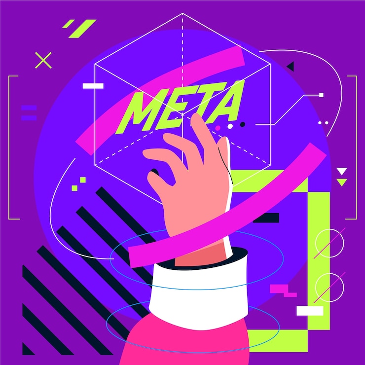 Vettore gratuito illustrazione del metaverso di design piatto disegnato a mano