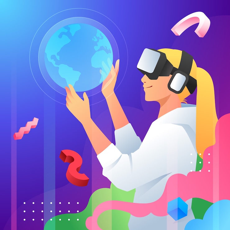 Illustrazione del metaverso gradiente
