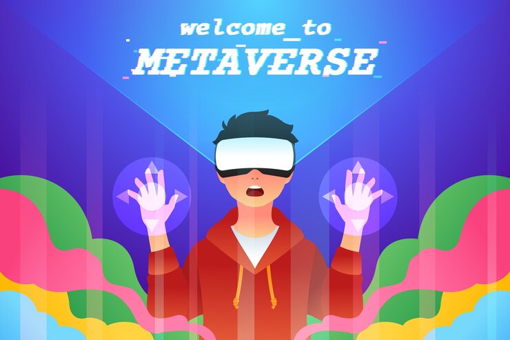 Illustrazione del metaverso gradiente