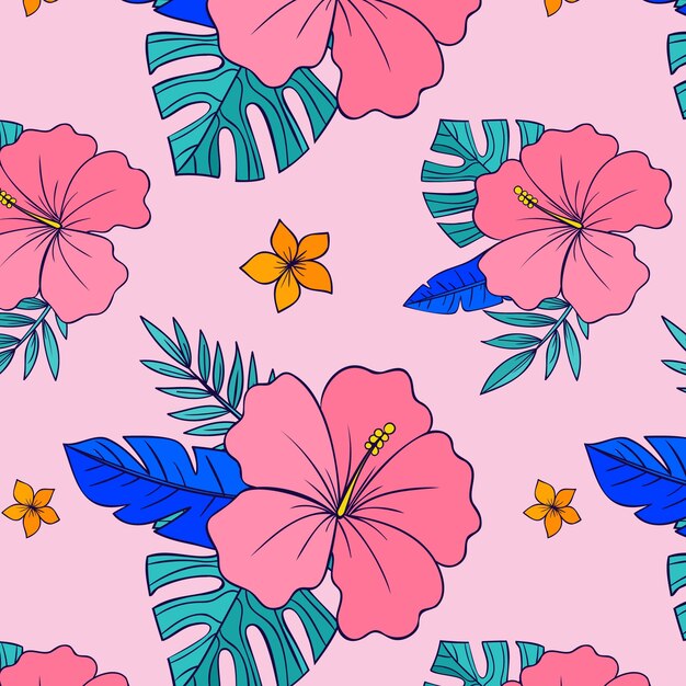 Illustrazione del modello di camicia hawaiana disegnata a mano
