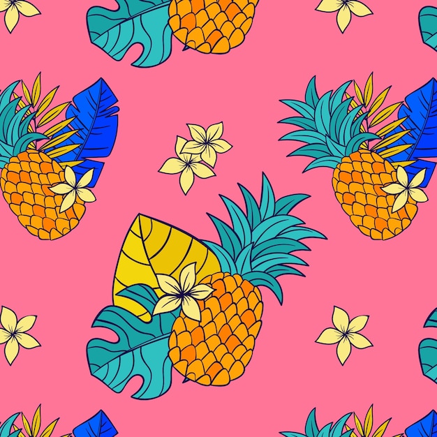 Illustrazione del modello di camicia hawaiana disegnata a mano