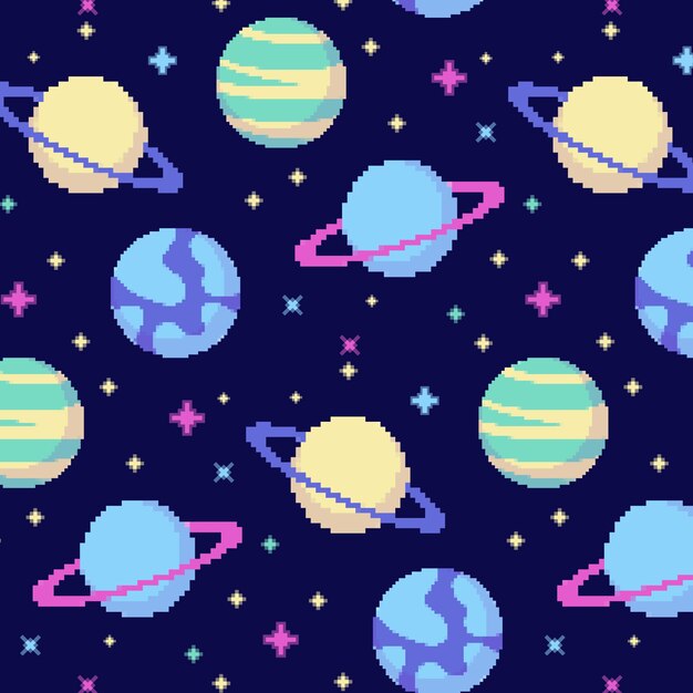 Illustrazione del modello di pixel disegnato a mano