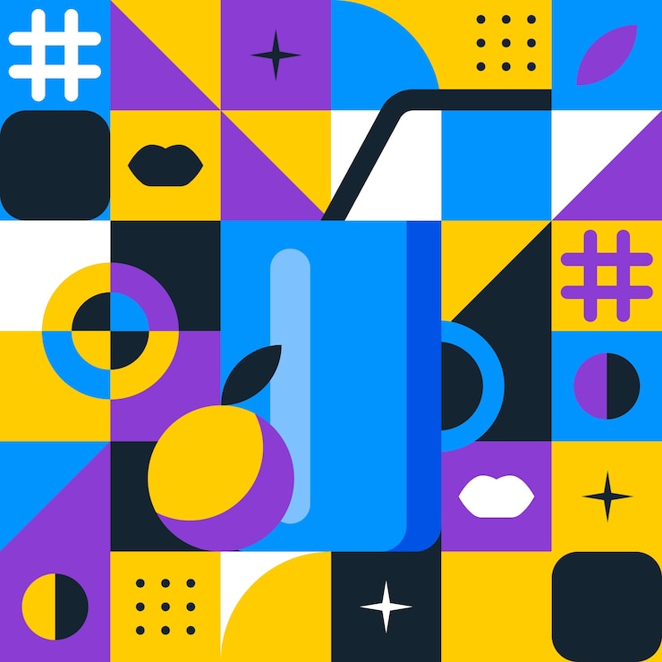Vettore gratuito illustrazione del modello geometrico di design piatto
