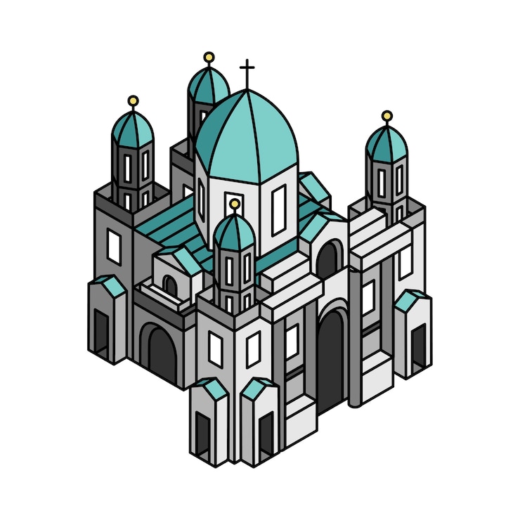 Vettore gratuito illustrazione del museo di berlino in germania