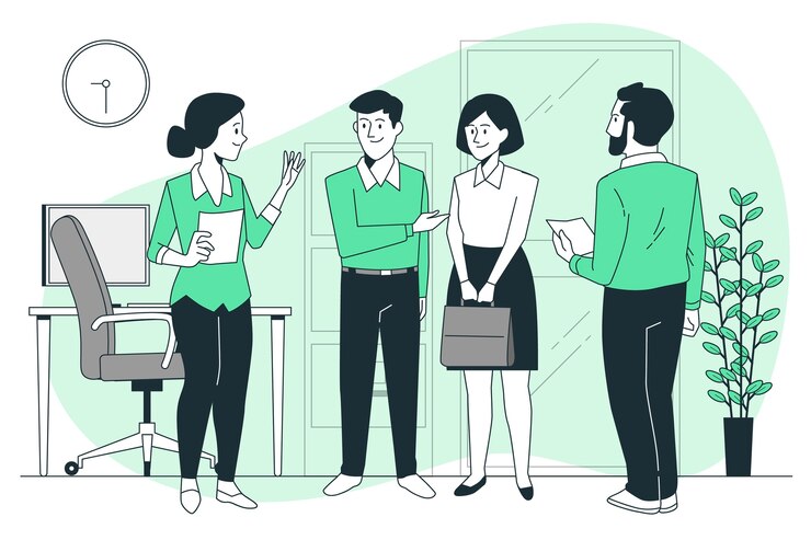 Vettore gratuito illustrazione del nuovo concetto di dipendente