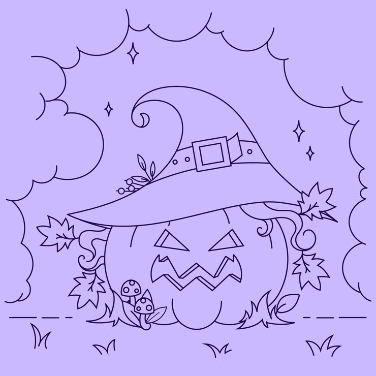Vettore gratuito illustrazione del profilo della zucca disegnata a mano