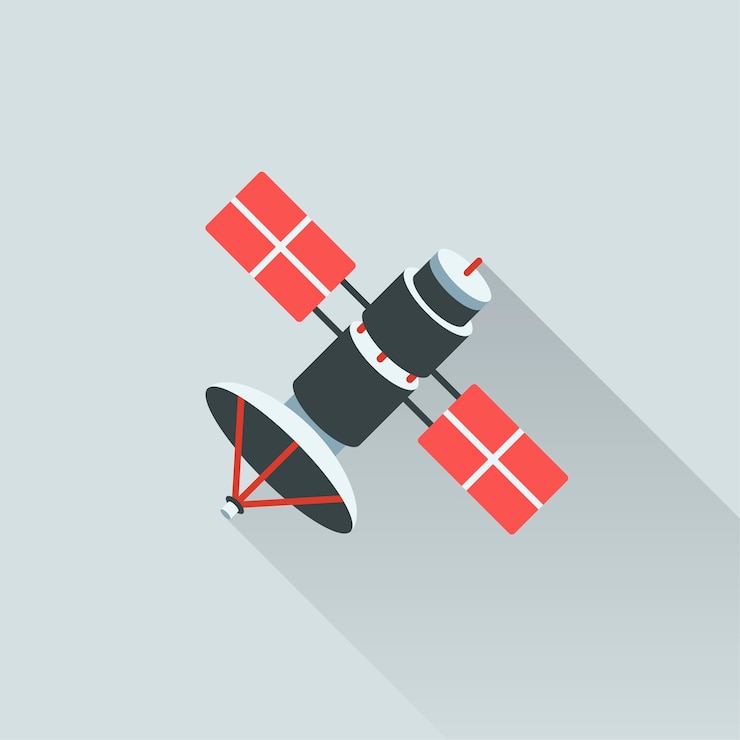 Vettore gratuito illustrazione del satellite