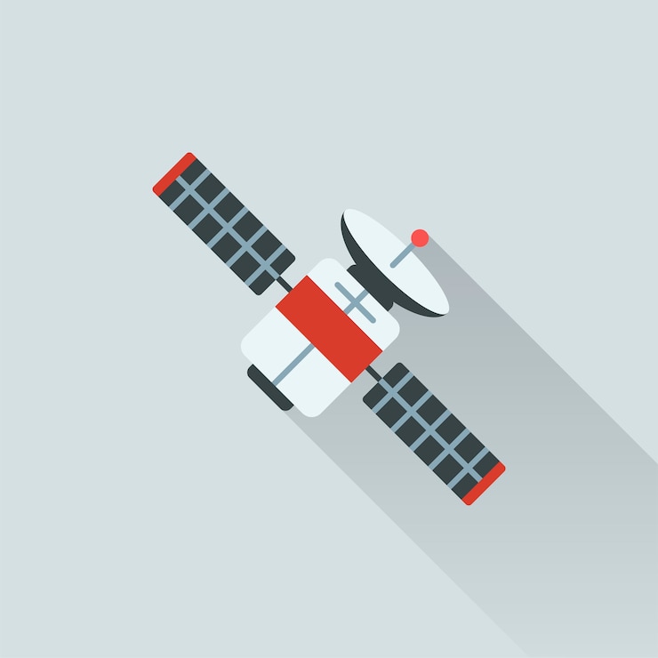 Vettore gratuito illustrazione del satellite