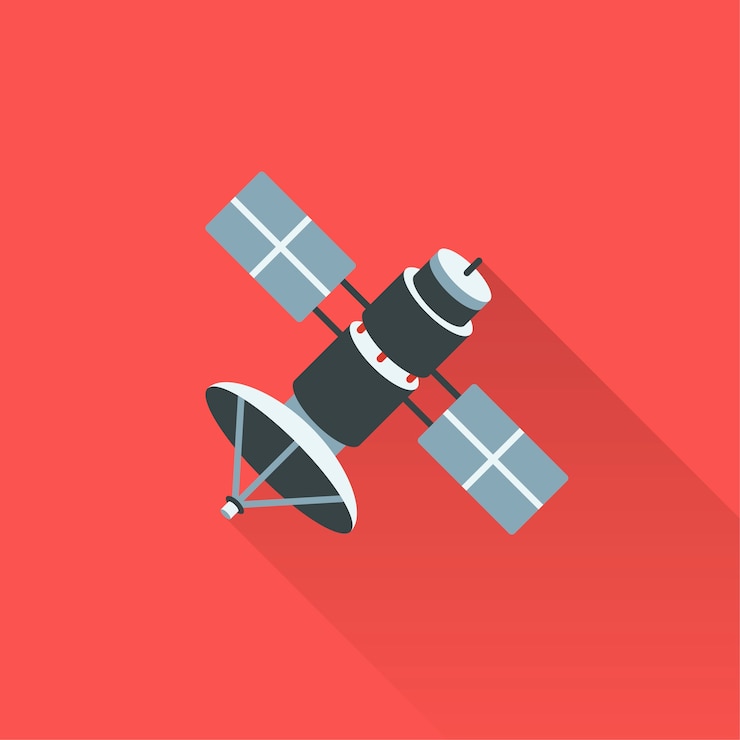 Vettore gratuito illustrazione del satellite